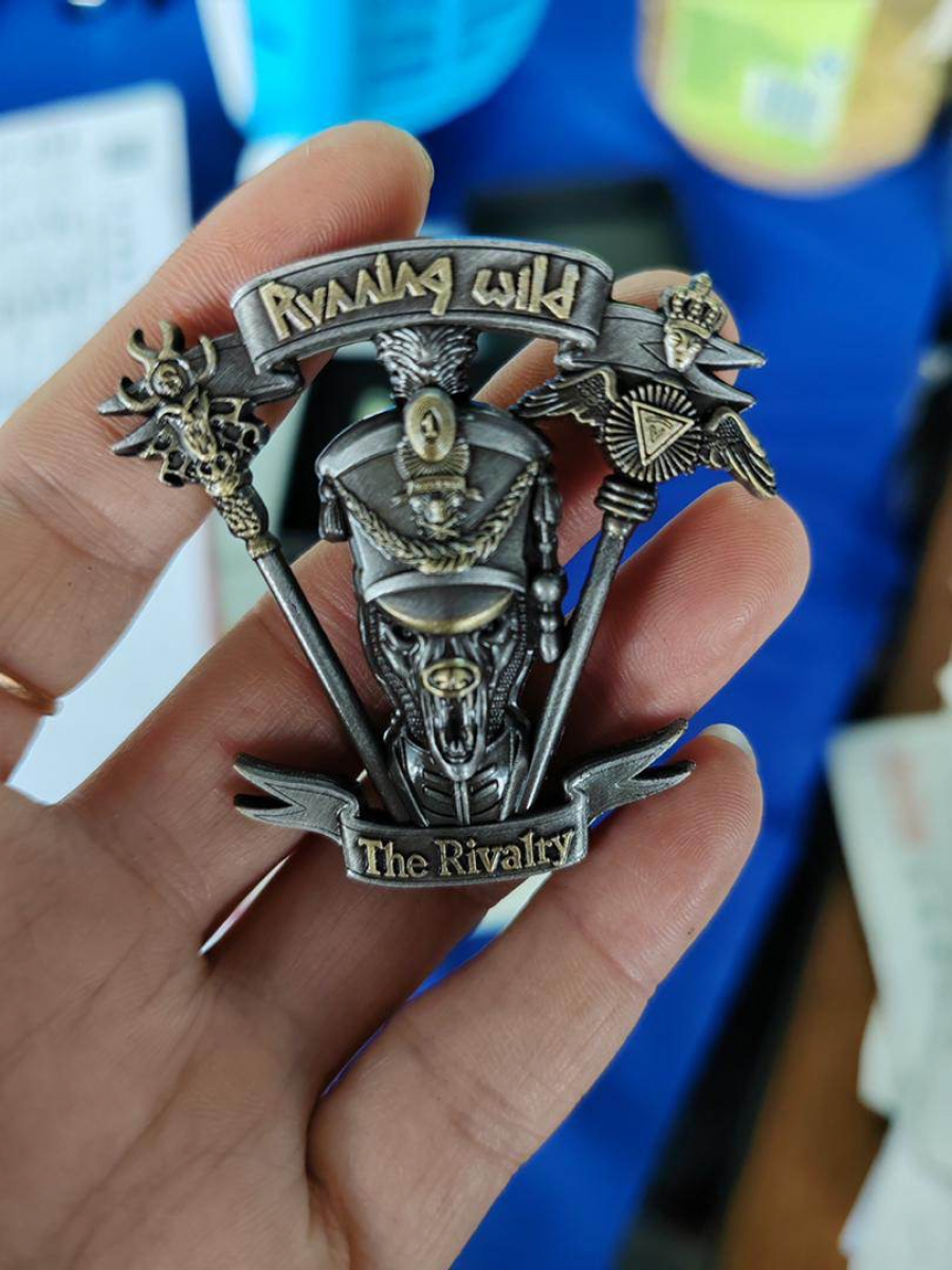 Running Wild  "The Rivalry" 3D PIN Antique Silver/Gold